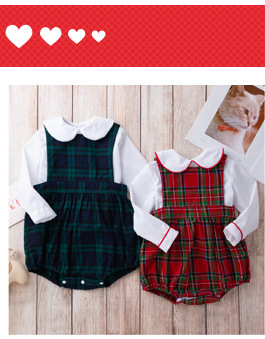 Christmas Big Snowflake Baby's Gown Baby Suit Cotton Cartoon Long Sleeve Baby Dress Wish Amazon Hot Sale