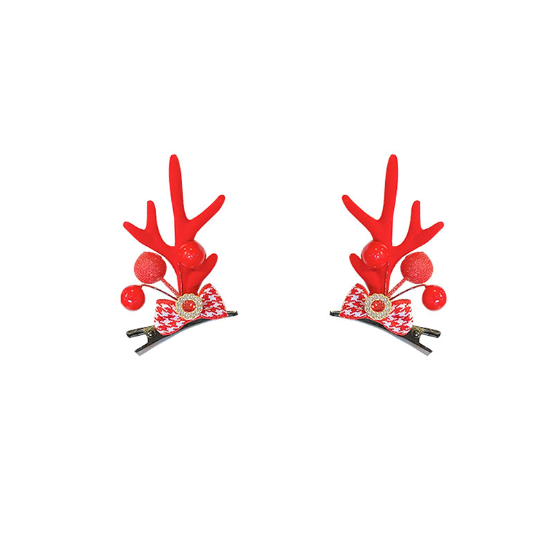 Christmas Ornaments Children Dress up Hairpin Elk Horn Headdress Barrettes Mori Girl Christmas Hat Hair Accessories