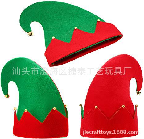 Christmas Elf Shoes Christmas Stocking Ball Dress up Elf Elf Candy-like Shoes Hat Cross-Border E-Commerce Hot Sale