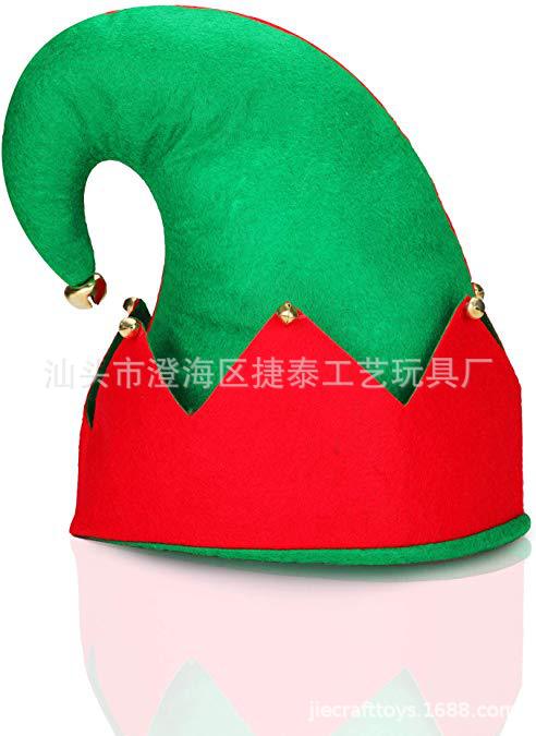 Christmas Elf Shoes Christmas Stocking Ball Dress up Elf Elf Candy-like Shoes Hat Cross-Border E-Commerce Hot Sale