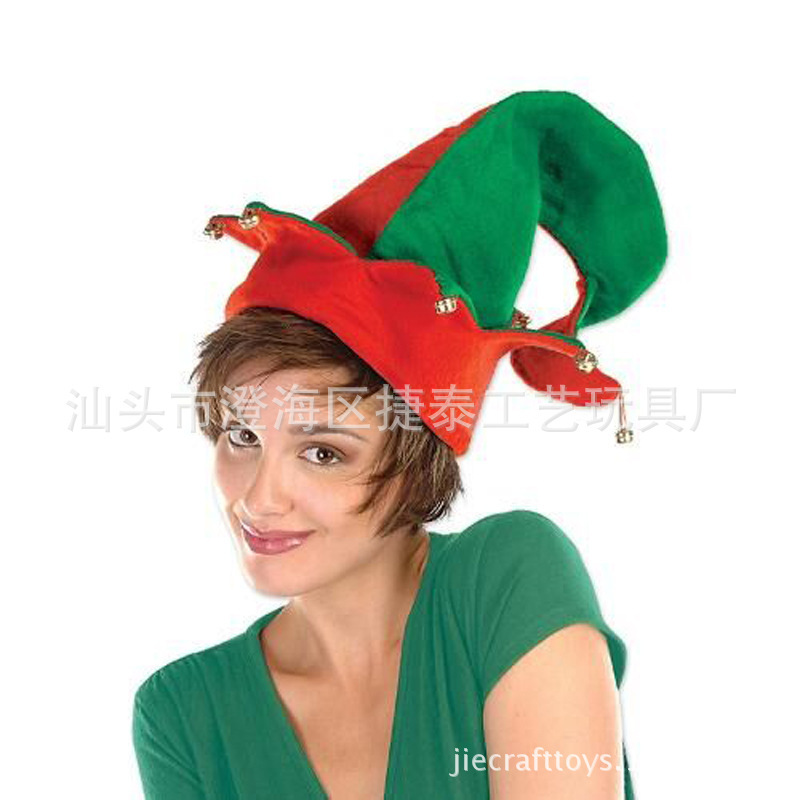 Christmas Elf Shoes Christmas Stocking Ball Dress up Elf Elf Candy-like Shoes Hat Cross-Border E-Commerce Hot Sale