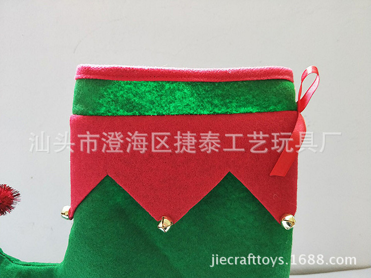 Christmas Elf Shoes Christmas Stocking Ball Dress up Elf Elf Candy-like Shoes Hat Cross-Border E-Commerce Hot Sale