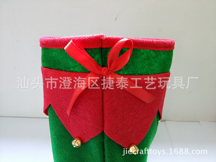 Christmas Elf Shoes Christmas Stocking Ball Dress up Elf Elf Candy-like Shoes Hat Cross-Border E-Commerce Hot Sale