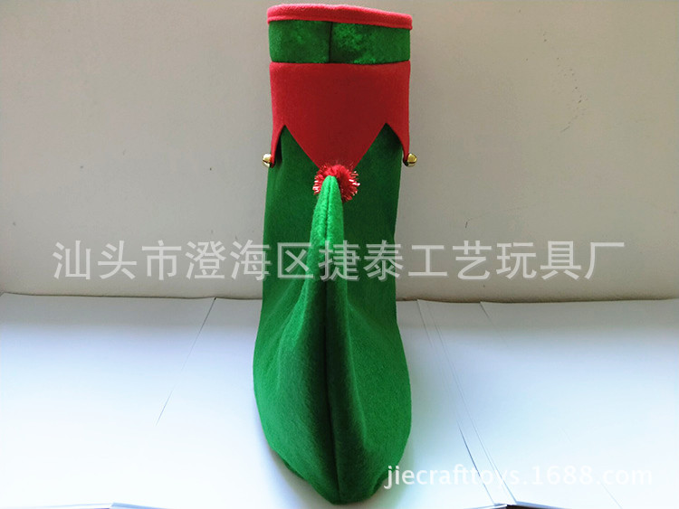 Christmas Elf Shoes Christmas Stocking Ball Dress up Elf Elf Candy-like Shoes Hat Cross-Border E-Commerce Hot Sale