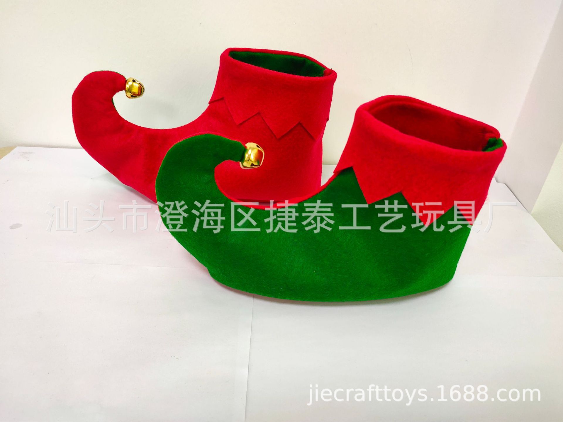 Christmas Elf Shoes Christmas Stocking Ball Dress up Elf Elf Candy-like Shoes Hat Cross-Border E-Commerce Hot Sale