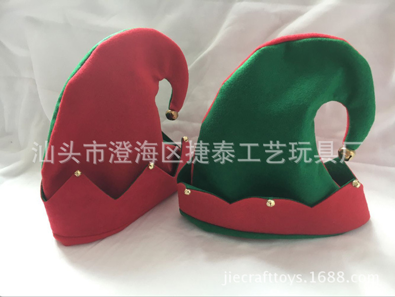 Christmas Elf Shoes Christmas Stocking Ball Dress up Elf Elf Candy-like Shoes Hat Cross-Border E-Commerce Hot Sale
