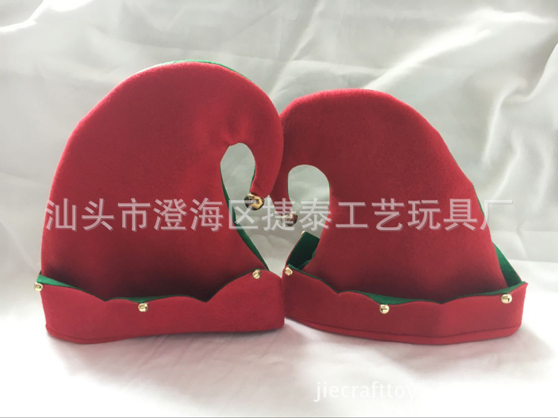 Christmas Elf Shoes Christmas Stocking Ball Dress up Elf Elf Candy-like Shoes Hat Cross-Border E-Commerce Hot Sale