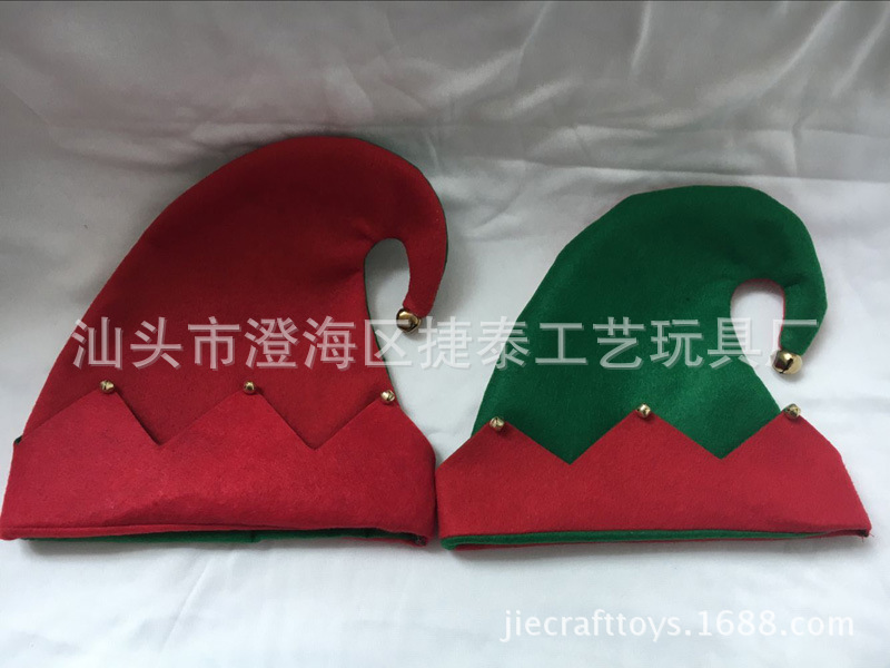 Christmas Elf Shoes Christmas Stocking Ball Dress up Elf Elf Candy-like Shoes Hat Cross-Border E-Commerce Hot Sale