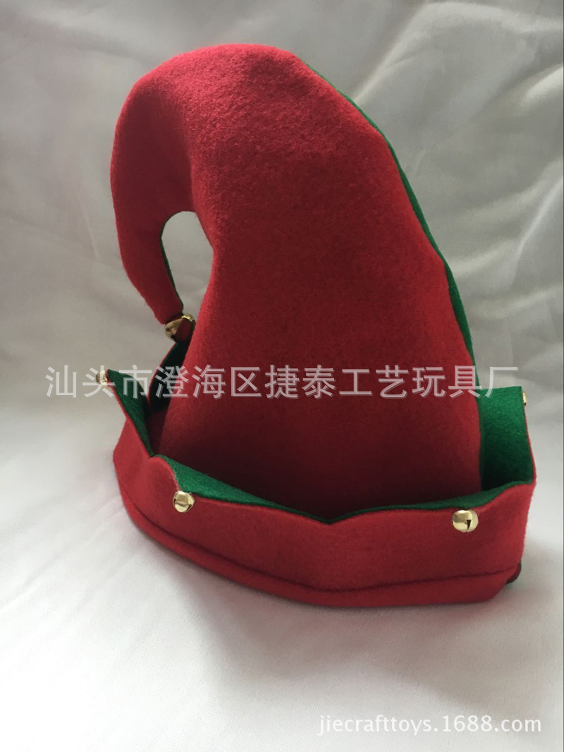 Christmas Elf Shoes Christmas Stocking Ball Dress up Elf Elf Candy-like Shoes Hat Cross-Border E-Commerce Hot Sale