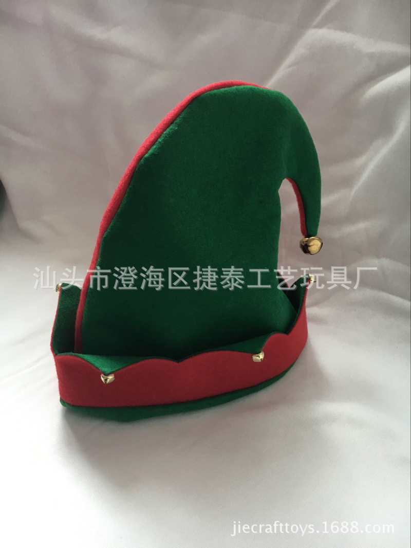 Christmas Elf Shoes Christmas Stocking Ball Dress up Elf Elf Candy-like Shoes Hat Cross-Border E-Commerce Hot Sale