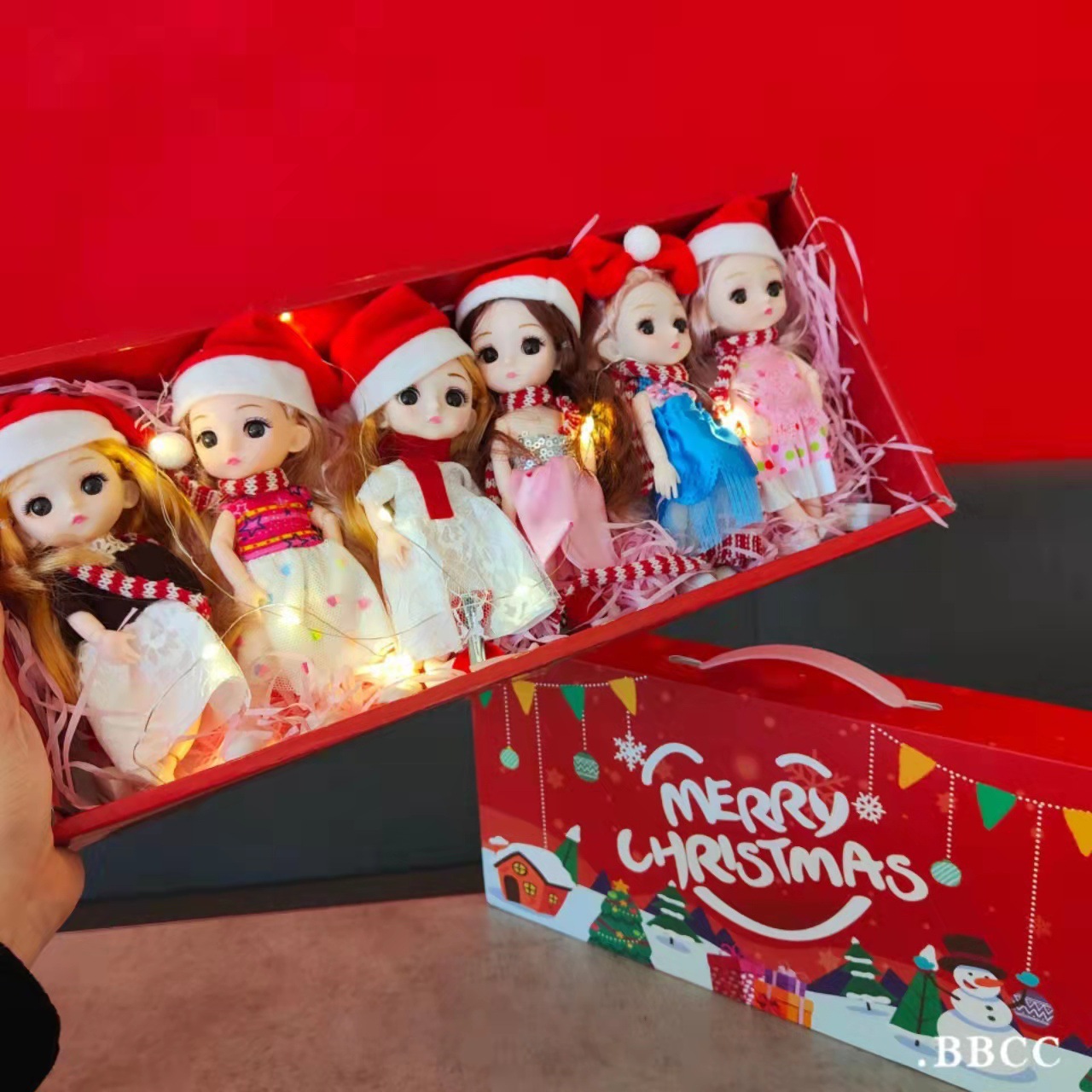 New Christmas Barbie Doll Set Gift Box Girl DIY Dress-up Toy Gift Children 6 Vinyl Dolls New Christmas Barbie Doll Set Gift Box Girl DIY Dress-up Toy Gift Children 6 Vinyl Dolls