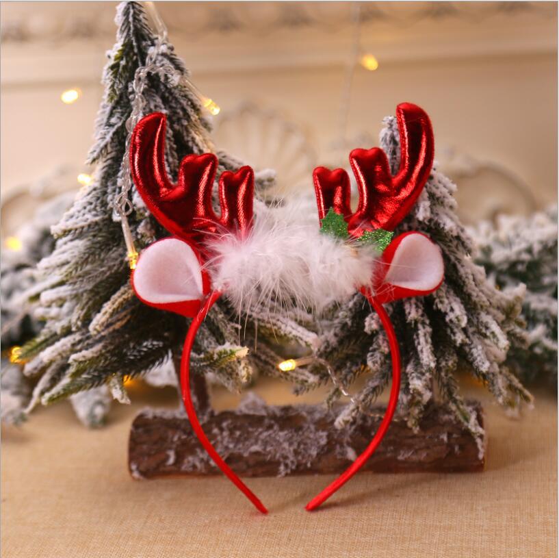 Christmas Decorations Fluffy Antlers Bell Head Buckle Headband Headband Head Accessories Children&#039;s Party Evening Dress up