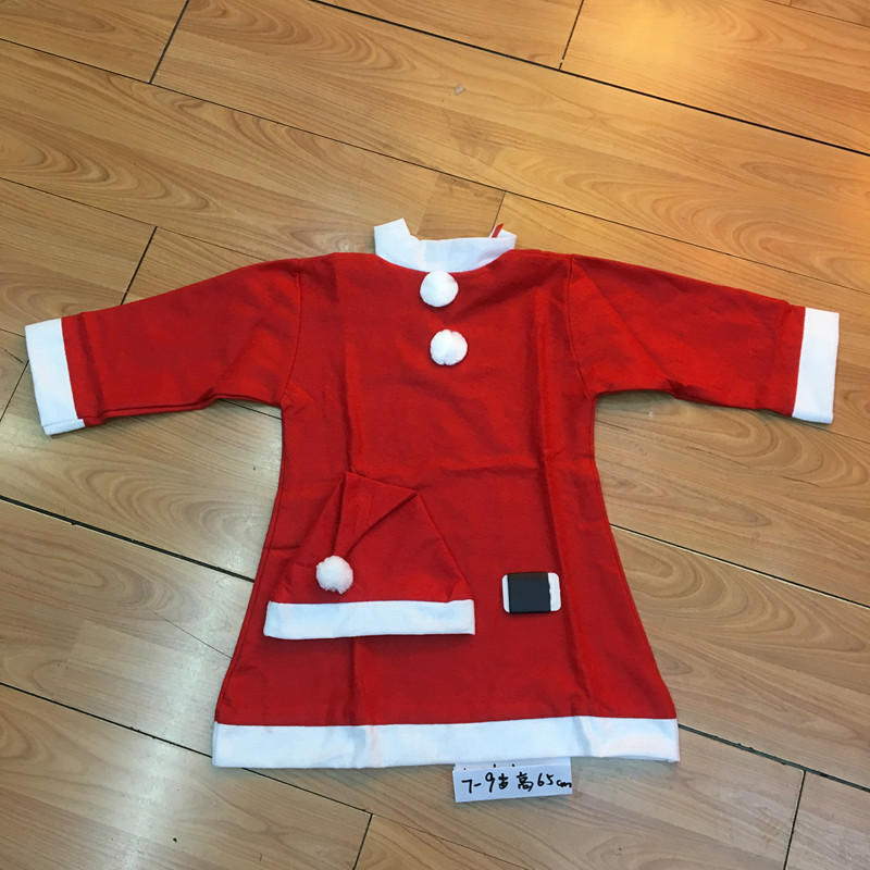 Children&#039;s dress three-piece suit for ages 1-3, 4-6, 7-9, 10-13, non-woven Christmas dress