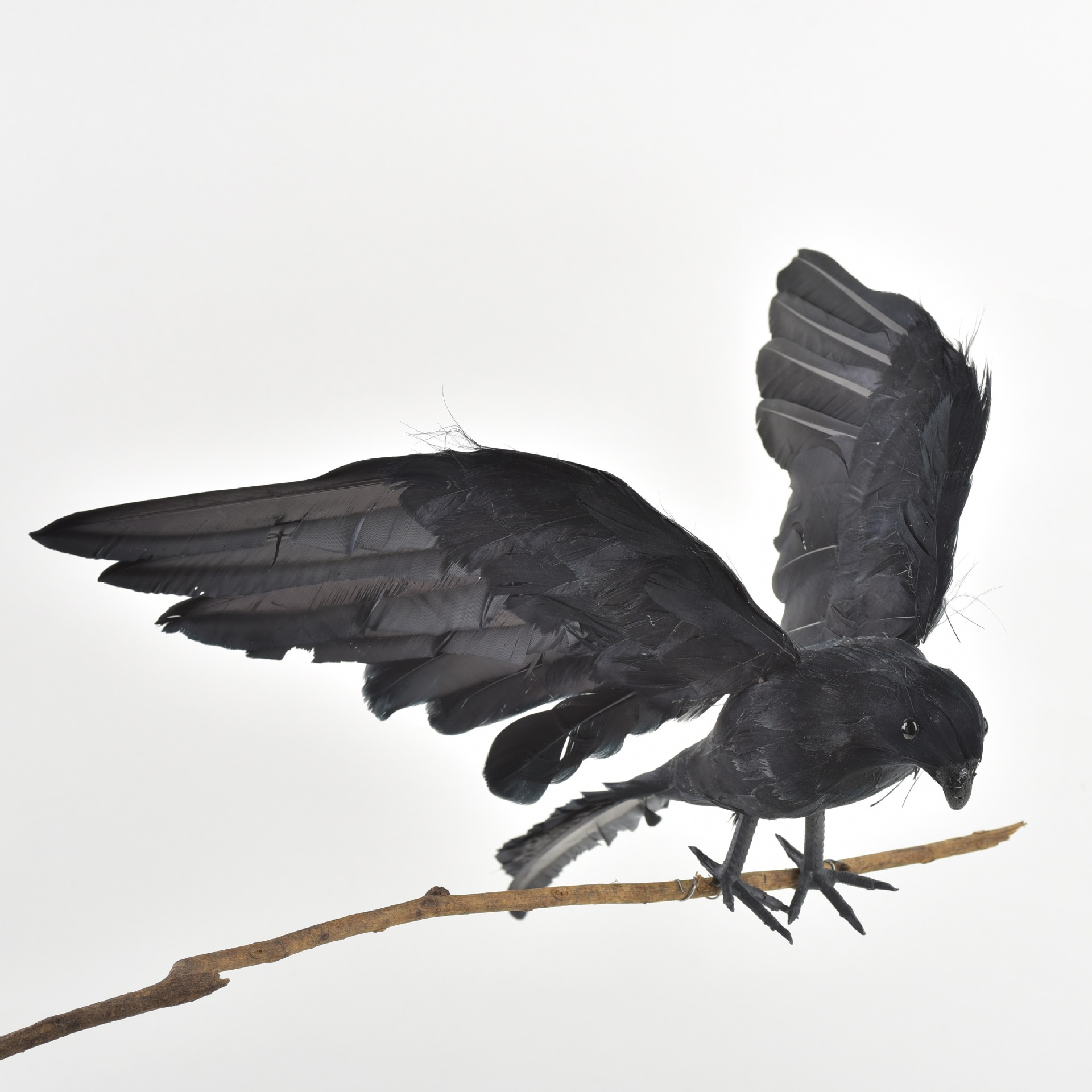 Simulation Feather Crow Halloween Party Supplies Decoration Photography Scene Props Feather Crow Ornaments