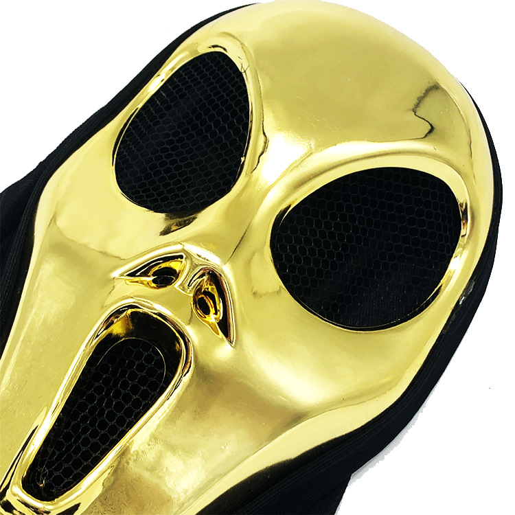Halloween electroplated alien mask cover band aid New party supplies cross-border hot style manufacturer Terror mask