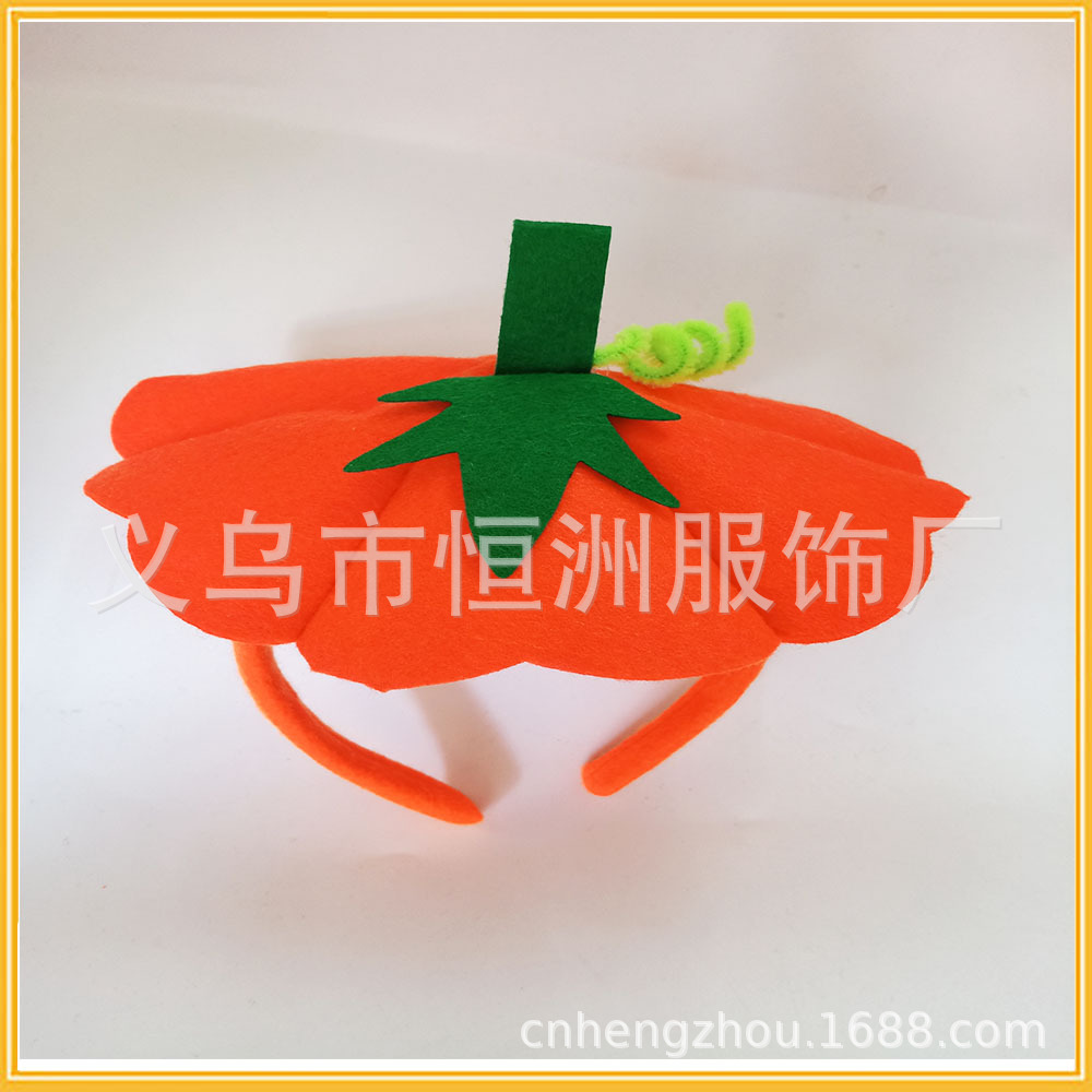 Ghost Festival Halloween Pumpkin Head Buckle Children&#039;s Halloween Pumpkin Headband Party Supplies Performance Props Wholesale
