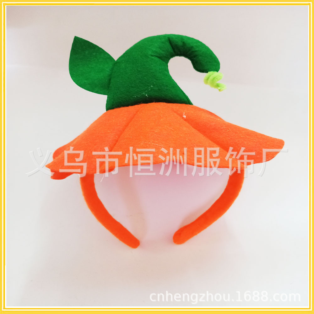 Ghost Festival Halloween Pumpkin Head Buckle Children's Halloween Pumpkin Headband Party Supplies Performance Props Wholesale