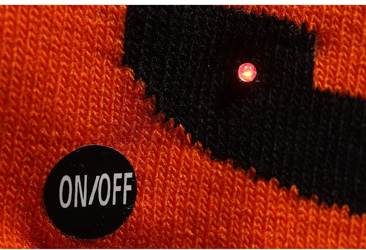 Haobei Halloween New Luminous Knitted Hat Skull Ghost Hat with Light Children's Adult Cap Party Supplies Hat Haobei Halloween New Luminous Knitted Hat Skull Ghost Hat with Light Children's Adult Cap Party Supplies Hat