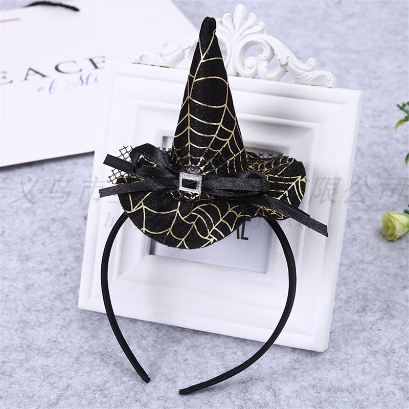 Halloween witch headband Pumpkin Witch hat decoration supplies Spider Web head clasp hot style hot sale promotion Halloween witch headband Pumpkin Witch hat decoration supplies Spider Web head clasp hot style hot sale promotion