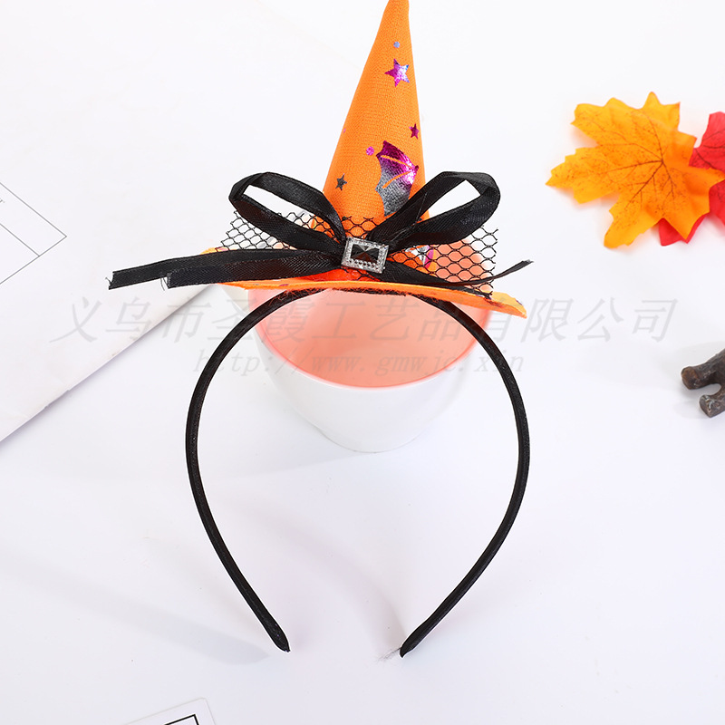Halloween witch headband Pumpkin Witch hat decoration supplies Spider Web head clasp hot style hot sale promotion Halloween witch headband Pumpkin Witch hat decoration supplies Spider Web head clasp hot style hot sale promotion