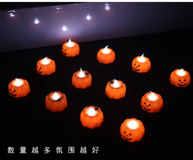 Halloween Ghost Festival Pumpkin Lamp Venue Layout Props LED Electronic Candle Decoration Supplies Skull Small Night Lamp Halloween Ghost Festival Pumpkin Lamp Venue Layout Props LED Electronic Candle Decoration Supplies Skull Small Night Lamp