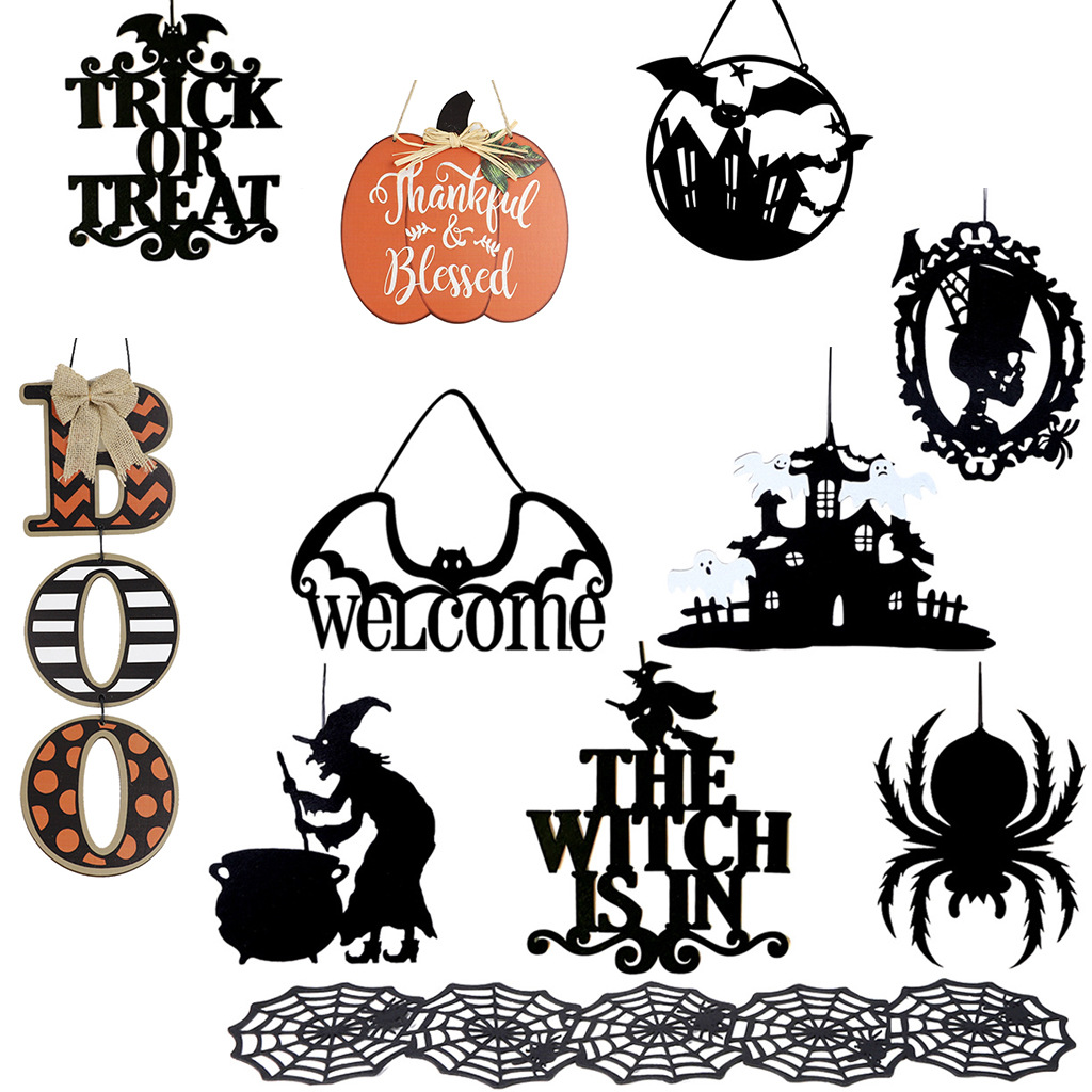 Factory Wholesale Non-Woven Halloween Door Hanging and Wall Decorations Party Supplies Decoration Ornaments Crafts Wholesale