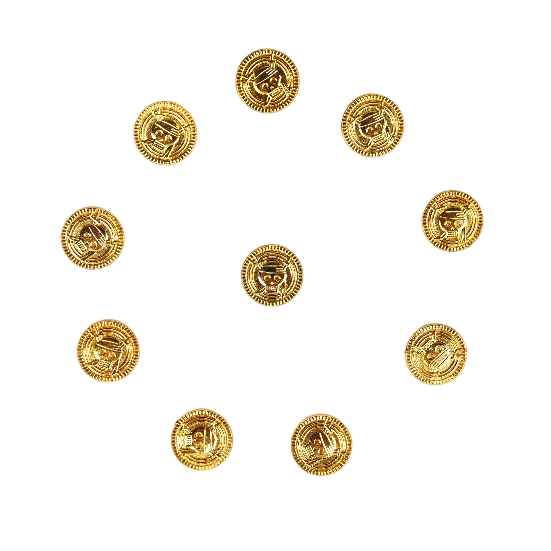 Cross-Border Hot Sale Halloween Party Promotional Clothing Supplies Electroplating Gold Coin Pirate Gold Coin Toy Game Coin