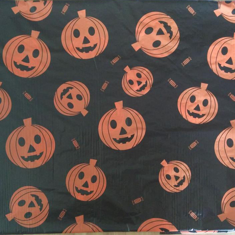 Hot Selling European Style Halloween Ghost Festival Pumpkin Printing PE Tablecloth Tableware Supplies Waterproof and Oil-Proof Foreign Trade