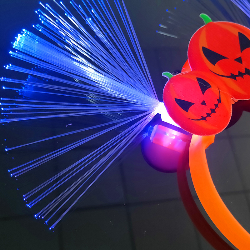 Halloween Pumpkin Ghost Head Buckle Stage Performance Supplies Ghost Festival Party Headdress Luminous Skull Headband Headband Props