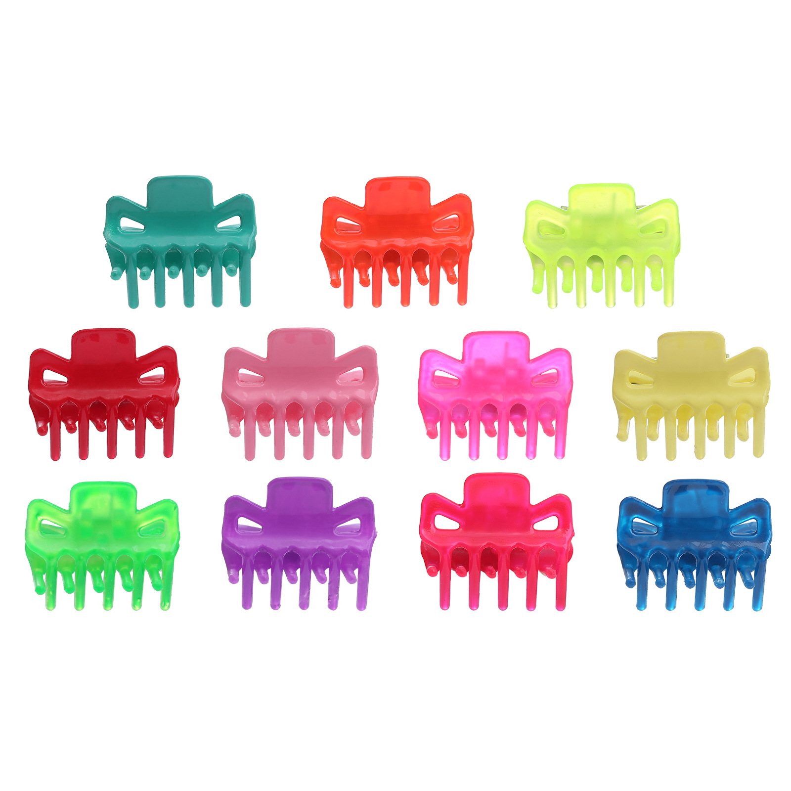 Plastic Trumpet Spring Clip Barrettes Women&#039;s Braided Hair Small Paw Ornament Cartoon Candy Color Top Clip Hair Accessories