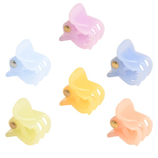 Plastic Trumpet Spring Clip Barrettes Women's Braided Hair Small Paw Ornament Cartoon Candy Color Top Clip Hair Accessories Plastic Trumpet Spring Clip Barrettes Women's Braided Hair Small Paw Ornament Cartoon Candy Color Top Clip Hair Accessories