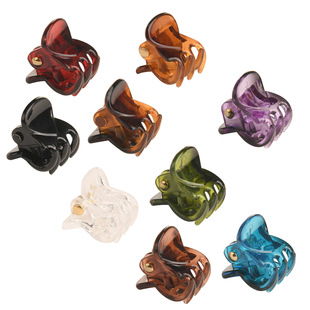 Plastic Trumpet Spring Clip Barrettes Women's Braided Hair Small Paw Ornament Cartoon Candy Color Top Clip Hair Accessories Plastic Trumpet Spring Clip Barrettes Women's Braided Hair Small Paw Ornament Cartoon Candy Color Top Clip Hair Accessories