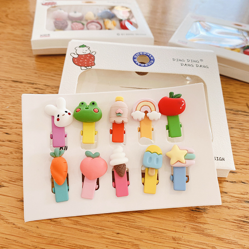 Korean Style Cute Trumpet Boxed Children's Hair String All-Match Super Cute Little Animal Princess Barrettes Hair Rope Girls' Side Clip Korean Style Cute Trumpet Boxed Children's Hair String All-Match Super Cute Little Animal Princess Barrettes Hair Rope Girls' Side Clip