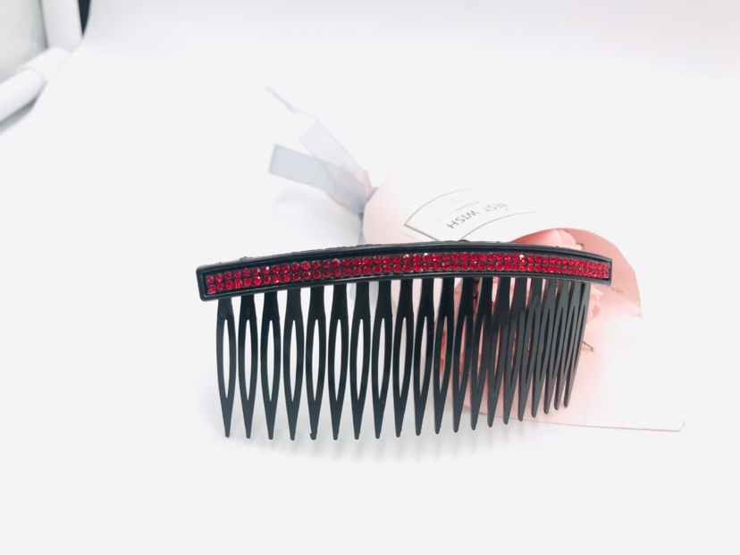 Plastic Trumpet Rhinestone Comb Fork Bangs Hair Comb Broken Hair Hairpin Double Row Drill Hair Comb Middle-Aged and Elderly Hairware Plastic Trumpet Rhinestone Comb Fork Bangs Hair Comb Broken Hair Hairpin Double Row Drill Hair Comb Middle-Aged and Elderly Hairware