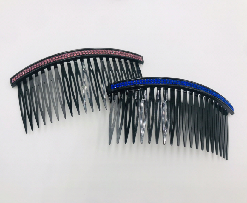 Plastic Trumpet Rhinestone Comb Fork Bangs Hair Comb Broken Hair Hairpin Double Row Drill Hair Comb Middle-Aged and Elderly Hairware Plastic Trumpet Rhinestone Comb Fork Bangs Hair Comb Broken Hair Hairpin Double Row Drill Hair Comb Middle-Aged and Elderly Hairware