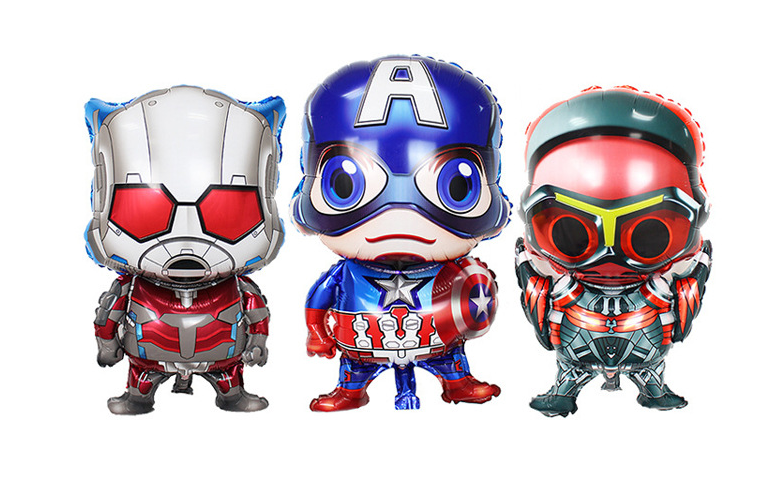 Cartoon balloon trumpet captain America aluminum balloon hero league children's toy captain America
