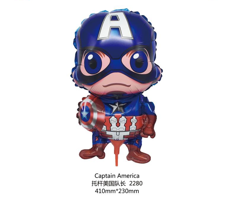 Cartoon balloon trumpet captain America aluminum balloon hero league children&#039;s toy captain America