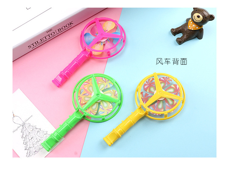 Big windmill whistle colorful whistling props candy color nostalgic toy whistle windmill colorful windmill