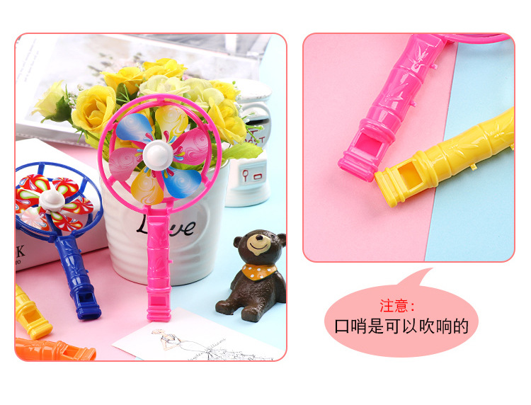 Big windmill whistle colorful whistling props candy color nostalgic toy whistle windmill colorful windmill