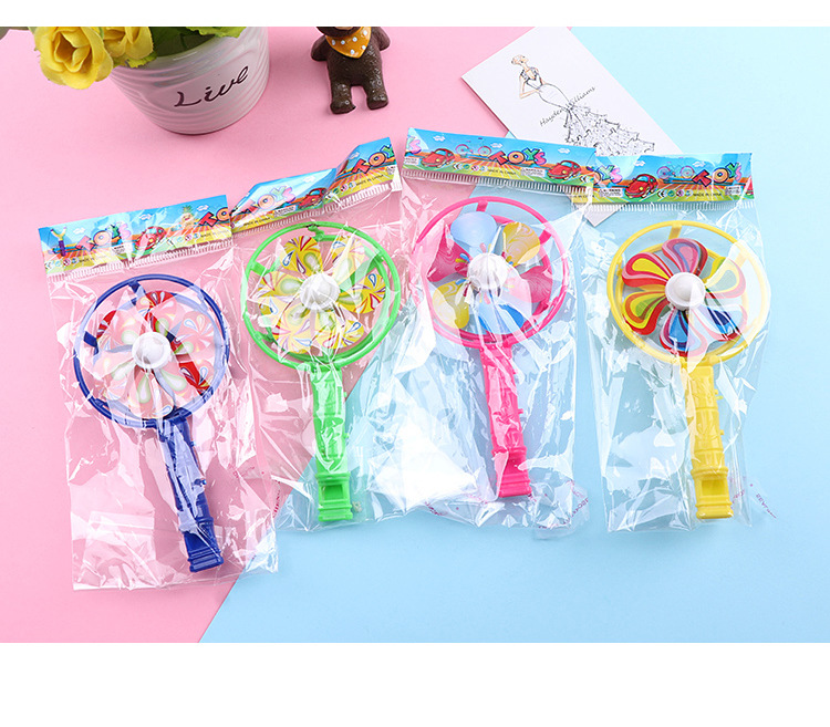 Big windmill whistle colorful whistling props candy color nostalgic toy whistle windmill colorful windmill