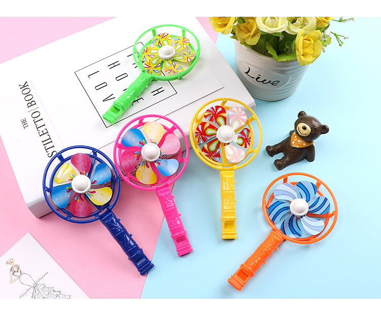 Big windmill whistle colorful whistling props candy color nostalgic toy whistle windmill colorful windmill