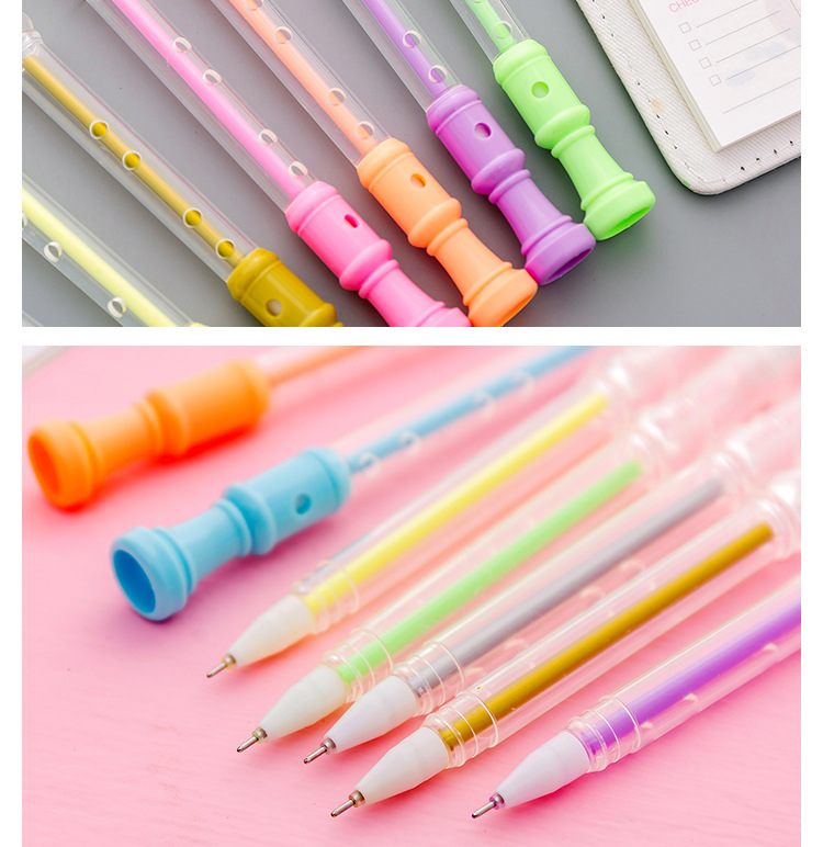 Korean stationery mini flute shaped highlighter can whistle watercolor pen students reward small gift Korean stationery mini flute shaped highlighter can whistle watercolor pen students reward small gift