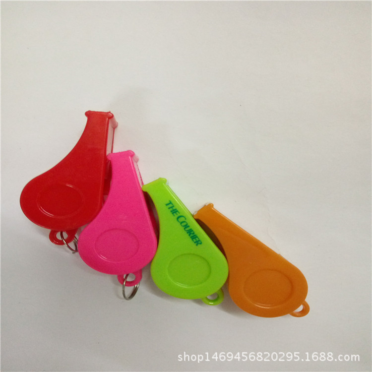 A Large Number of Spot Supply Black Outdoor Environmentally Friendly Plastic Referee Medium Lanyard Whistle