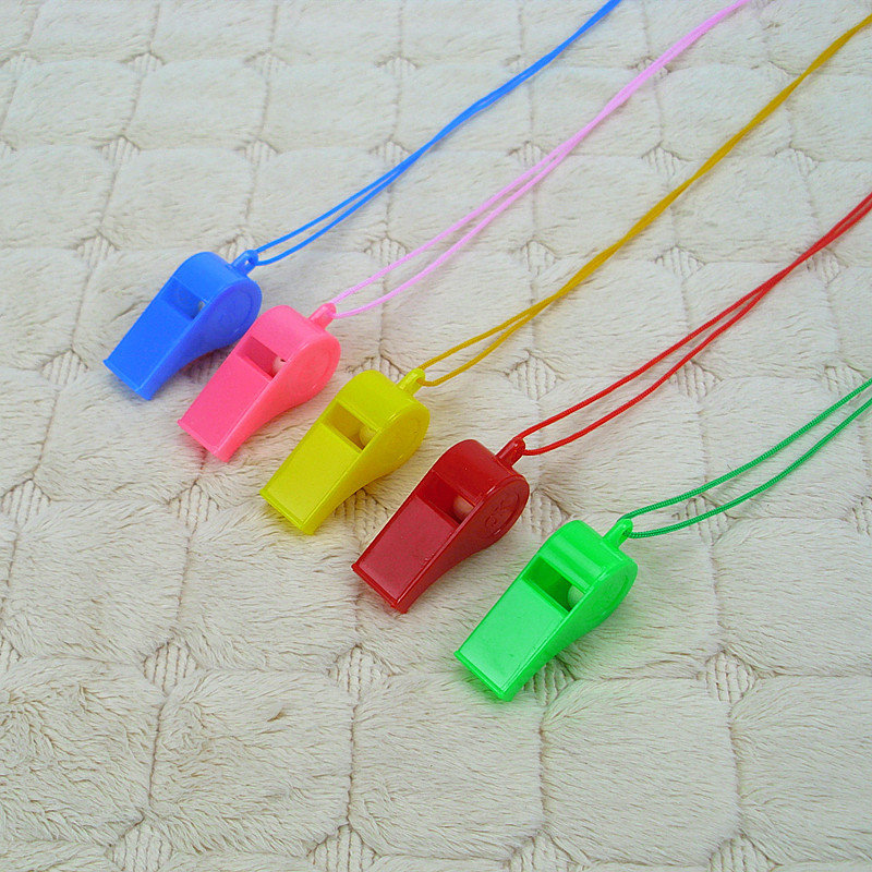 Children&#039;s Toy Whistle Colorful Plastic Whistle Sports Fans Come on Cheering Props Outdoor Plastic Whistle