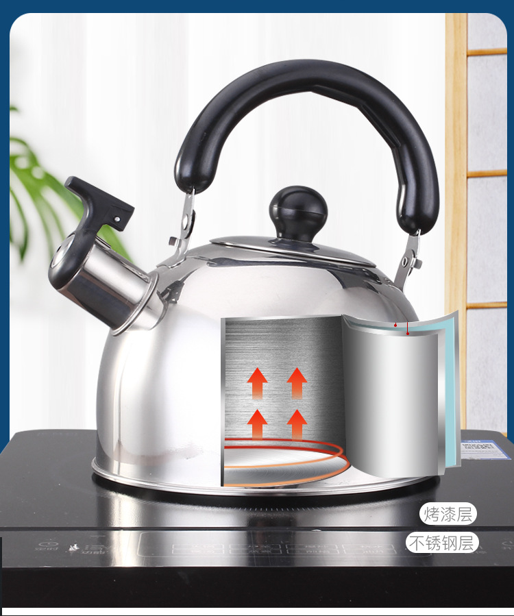 Stainless Steel Sound Kettle Whistle Kettle Spherical Kettle Flat Bottom Gas Stove Kettle Large Capacity Teapot Stainless Steel Sound Kettle Whistle Kettle Spherical Kettle Flat Bottom Gas Stove Kettle Large Capacity Teapot