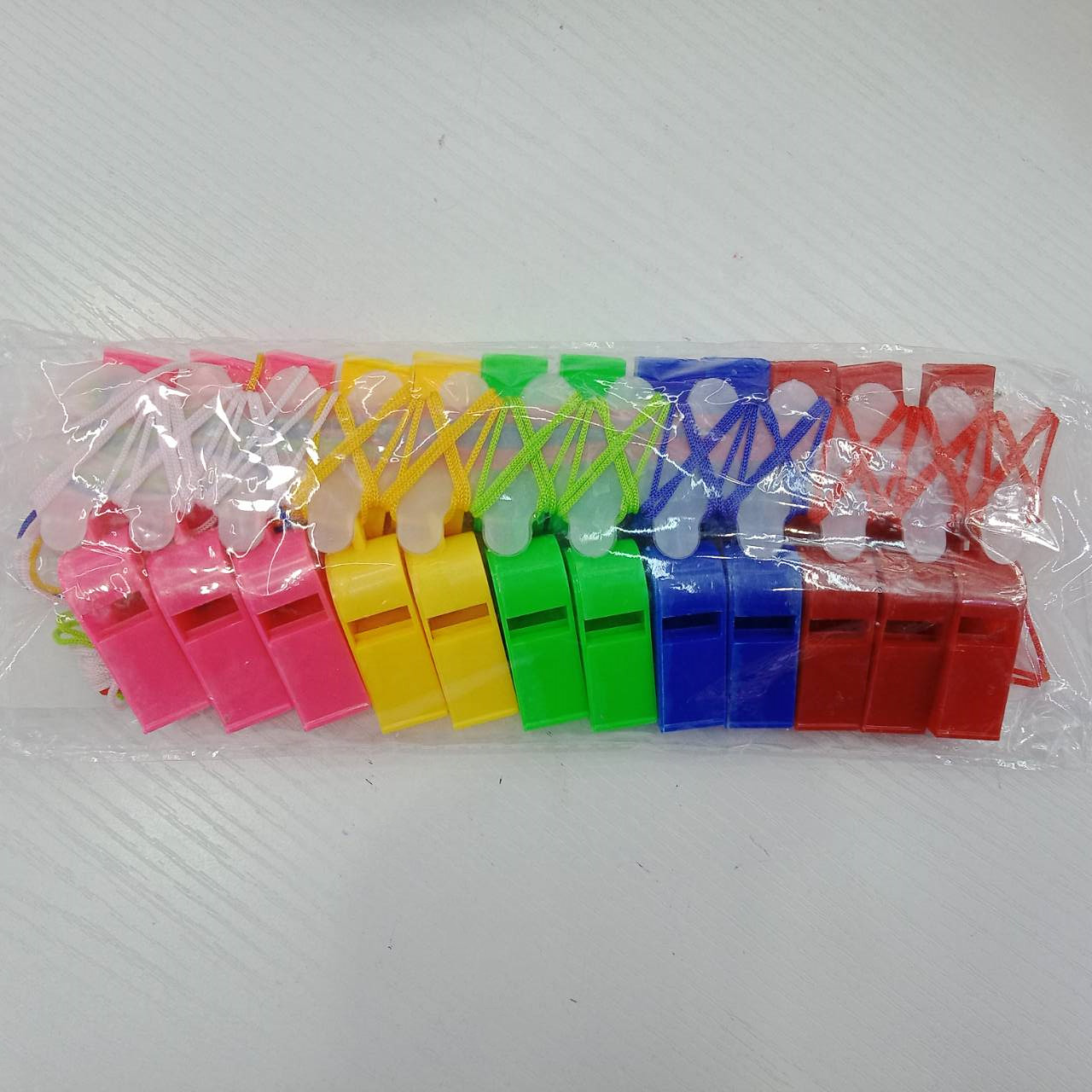 Plastic whistle horn toy support command props