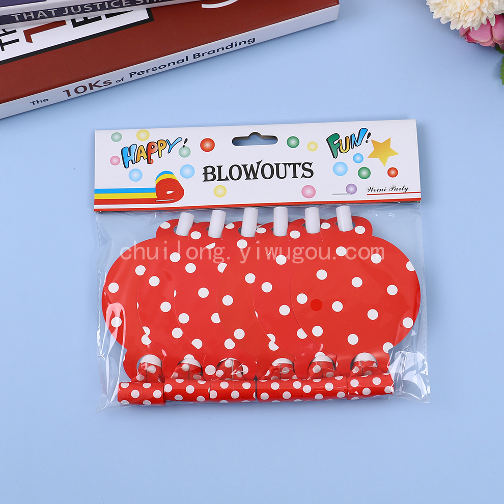 Children&#039;s Toy Flute Roll Blowouts Roll Toy Telescopic Whistle Party Horn Whistle Children&#039;s Fast Sticking Tongue out