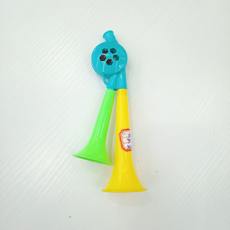 Plastic football whistle horn double end football sports World Cup toys wholesale 18CM
