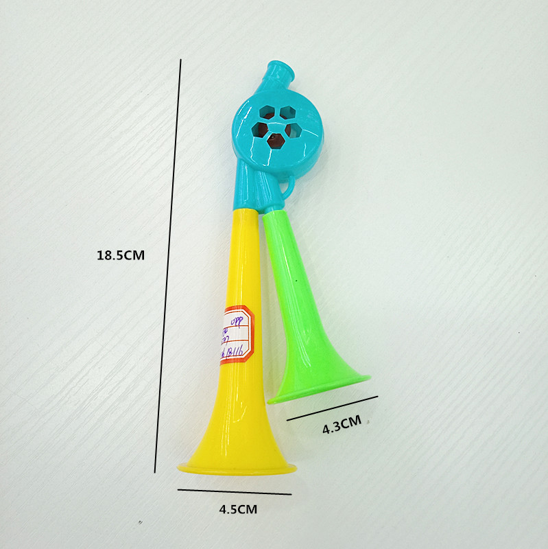 Plastic football whistle horn double end football sports World Cup toys wholesale 18CM