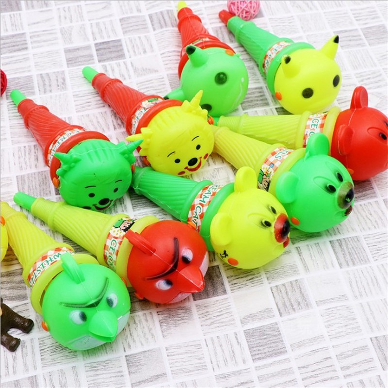 Children&#039;s Creative Ice Cream Blowouts Cartoon Sticking Tongue out Telescopic Whistle Party Horn Toy Kindergarten Small Gift